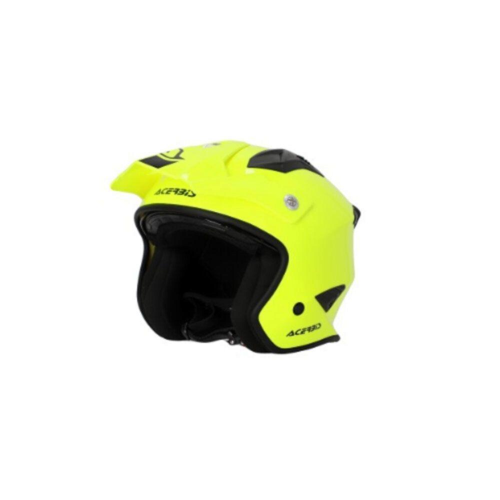 CASCO DE MOTO JET ARIA 2206 AMARILLO FLUOR