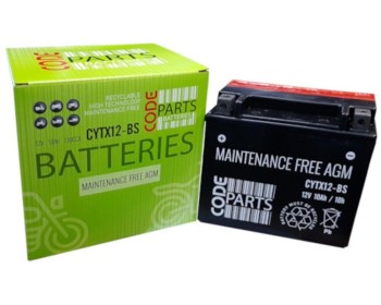 Batería de moto CODEPARTS YTX12-BS