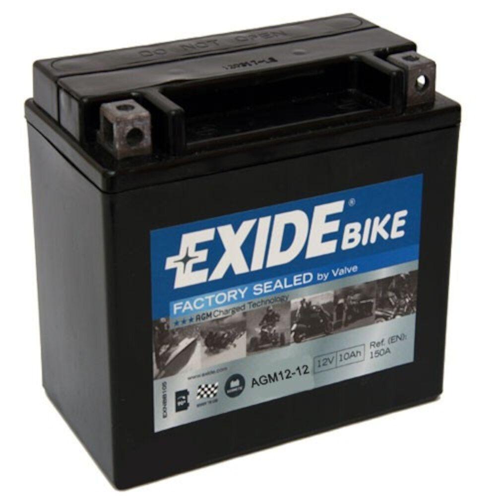 BATERÍA EXIDE AGM12-12 (C/ADAPTADOR HARLEY)