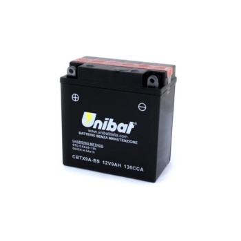 Batería Unibat CBTX9A-BS 12V 9Ah 135x75x139 CCA