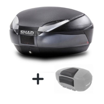 Baúl Shad SH48 Carbon gris oscuro 48L con respaldo