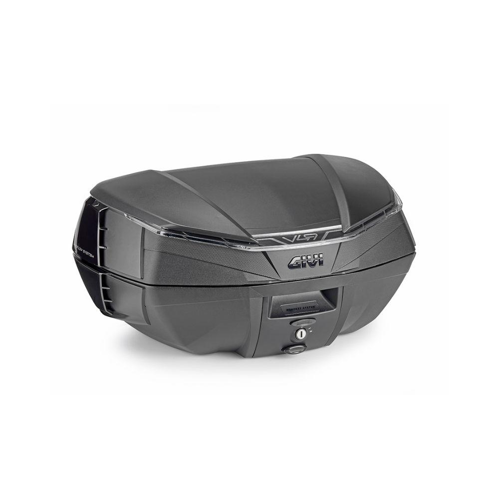 Baúl Givi V49 AIR 49L negro catadióptrico ahumado