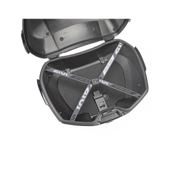 Baúl Givi V49 AIR 49L negro catadióptrico ahumado