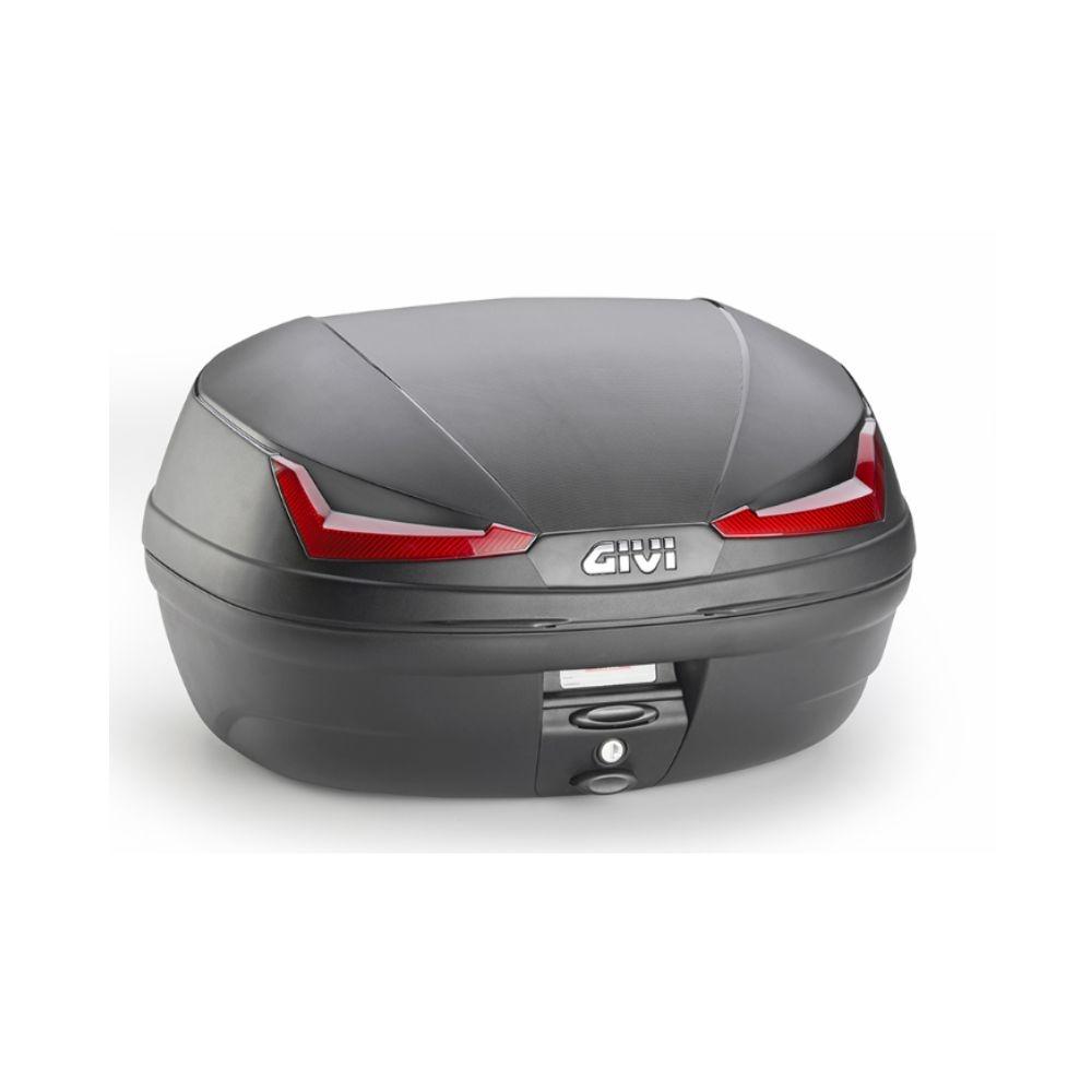 Baúl Givi Monolock E455N 45L negro catadióptrico rojo
