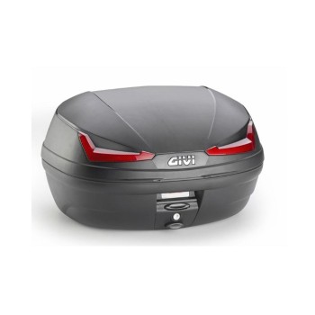 Baúl Givi Monolock E455N 45L negro catadióptrico rojo