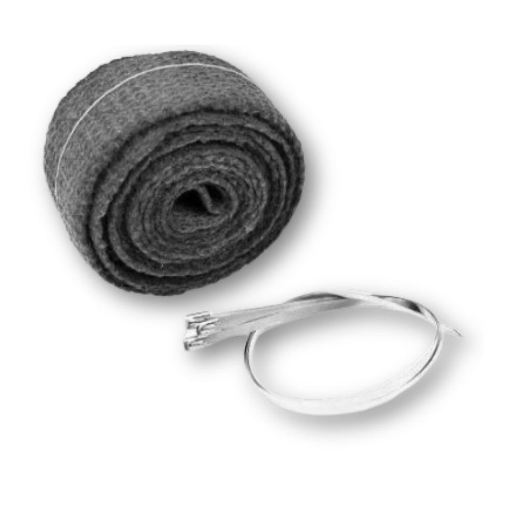 Rollo Cinta Negra  Anticalórica para Escape 2MM X 50 MM X 3 M