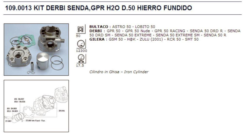 EQUIPO MOTOR POLINI SENDA-50