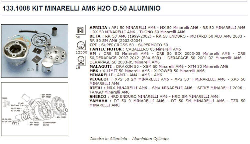 EQUIPO MOTOR POLINI AM6 D.50