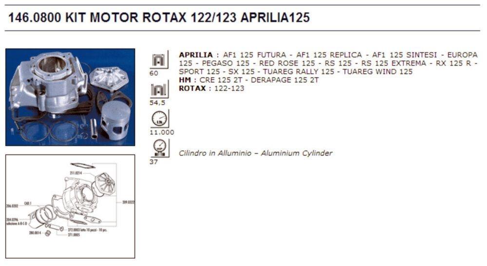 EQUIPO MOTOR ROTAX 123 D.60