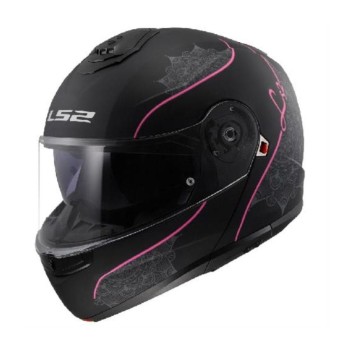 Casco LS2 FF908 Strobe 2 Lux Negro Mate Rosa