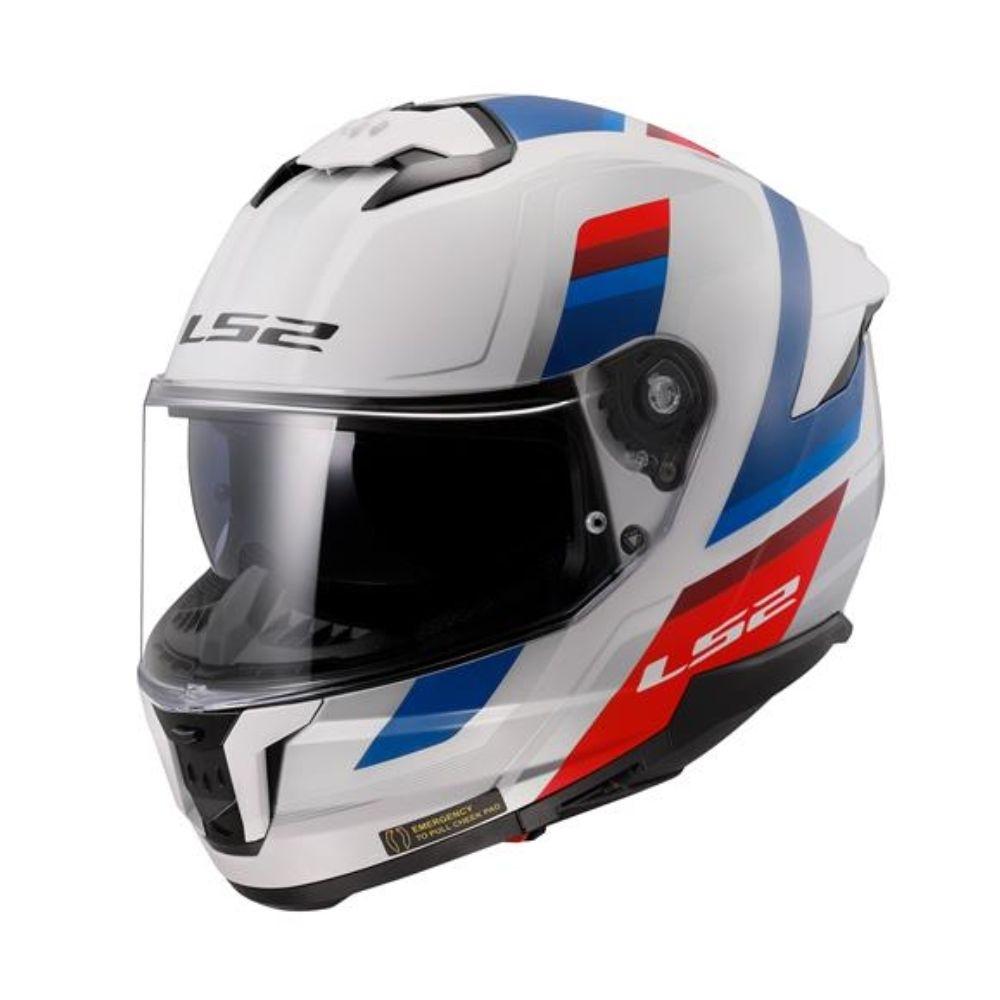 Casco LS2 FF808 Stream 2 Vintage Blanco-Azul-Rojo ECE 22.06