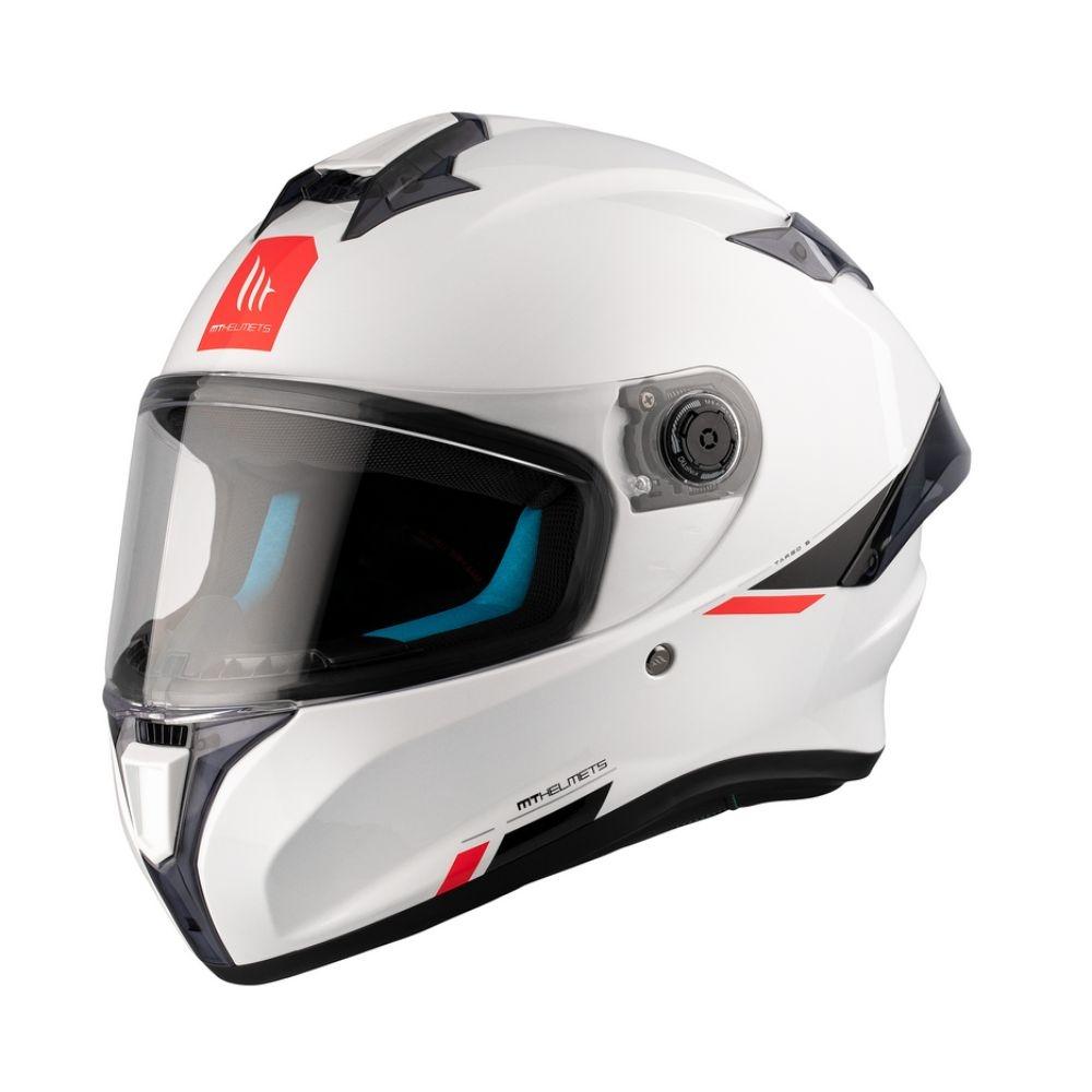 CASCO MT TARGO S SOLID A0 BLANCO PERLA