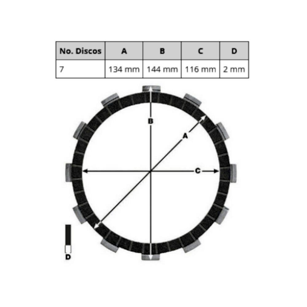 KIT DISCOS EMBRAGUE TRW MCC508-7 KTM, BETA MOTOR