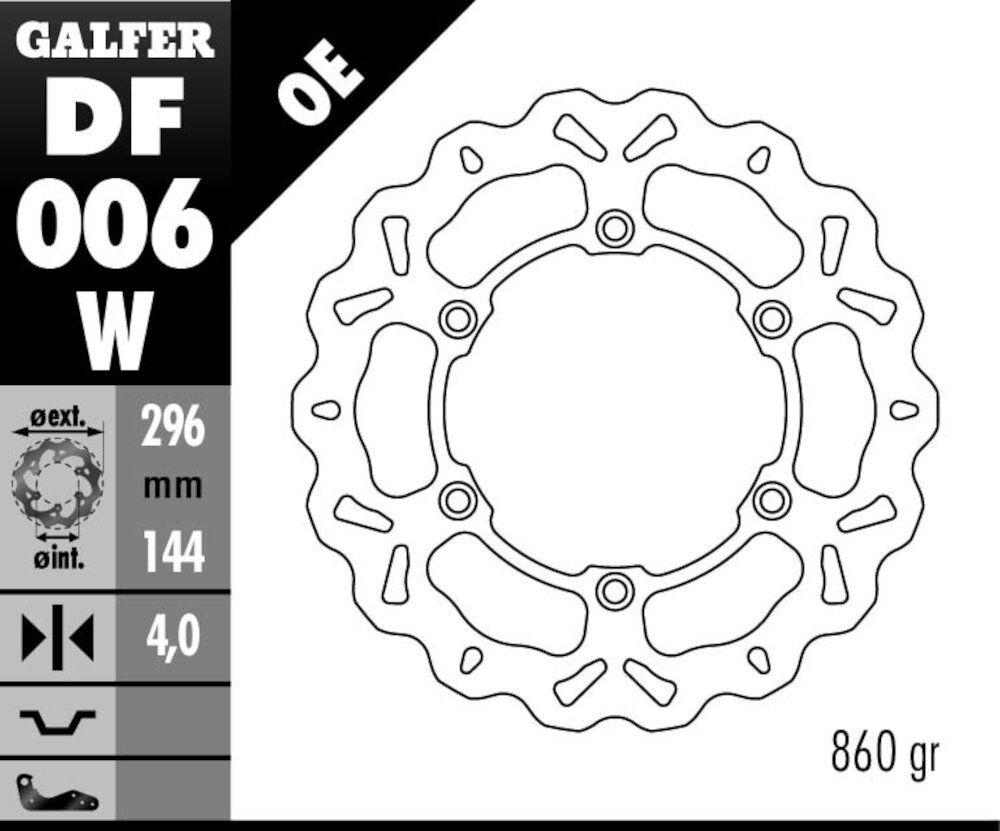 DISC WAVE FIXED 296X4MM