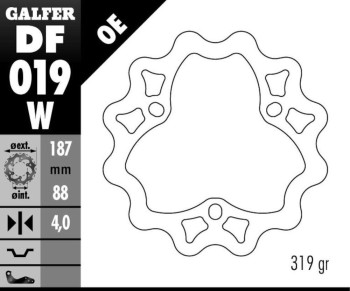 DISC WAVE FIXED 187X4MM