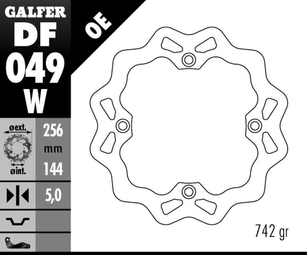 DISC WAVE FIXED 256X5MM