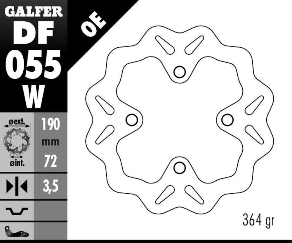 DISC WAVE FIXED 190X3,5MM