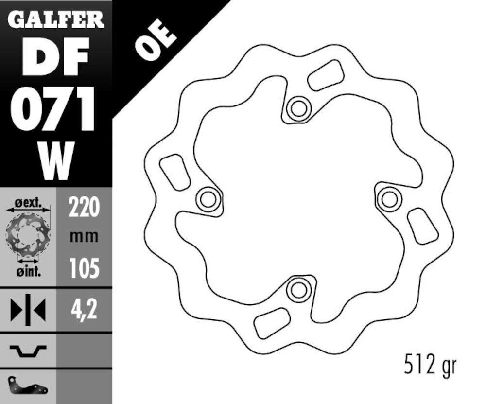 DISC WAVE FIXED 220X4MM