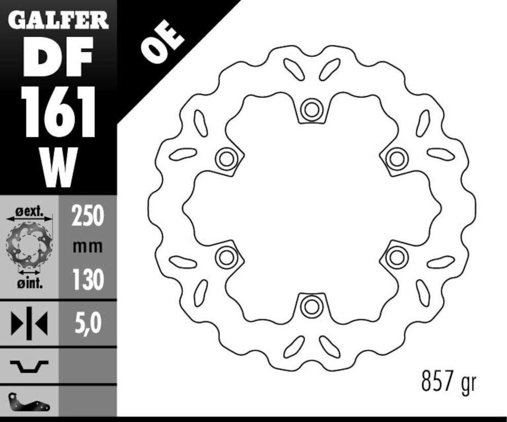 DISC WAVE FIXED 250X5MM