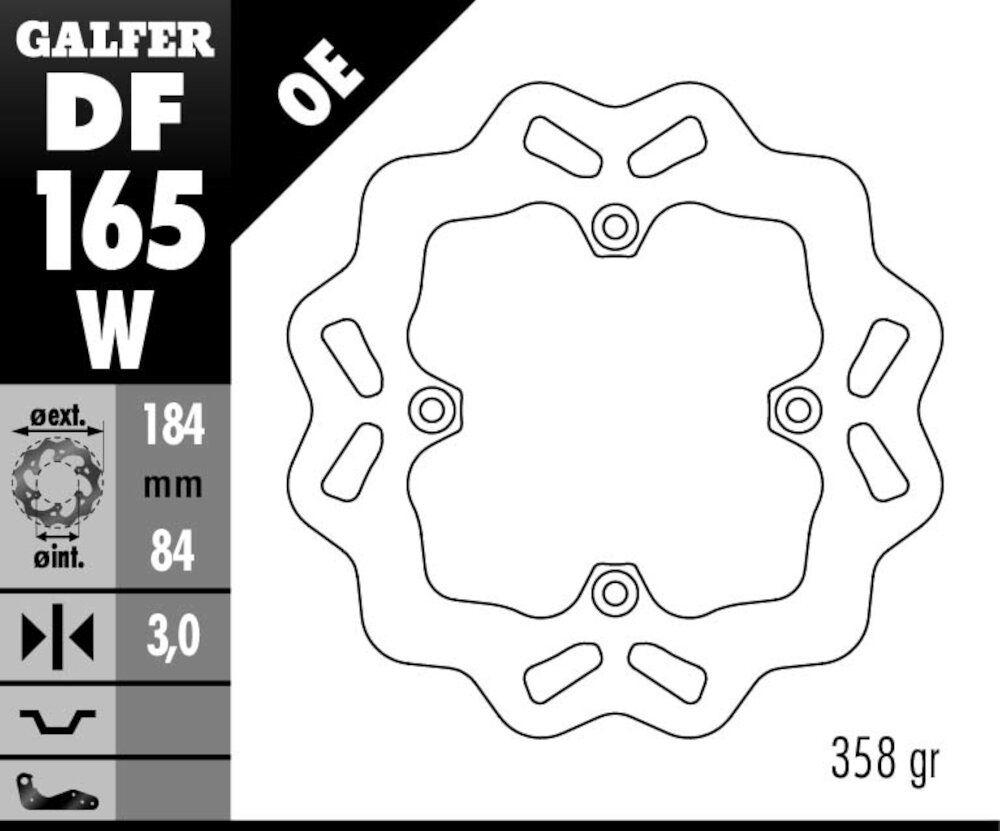 DISC WAVE FIXED 184X4MM