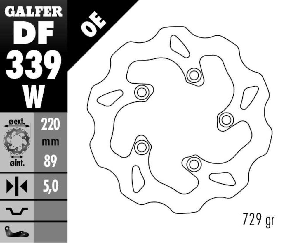 DISC WAVE FIXED 220X5MM