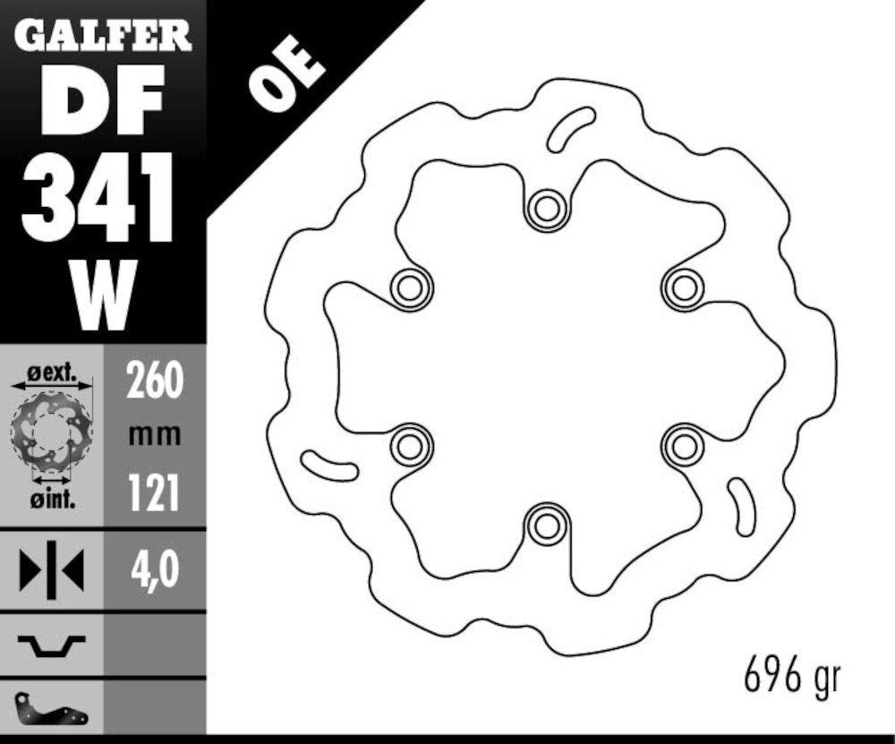 DISC WAVE FIXED 260X4MM