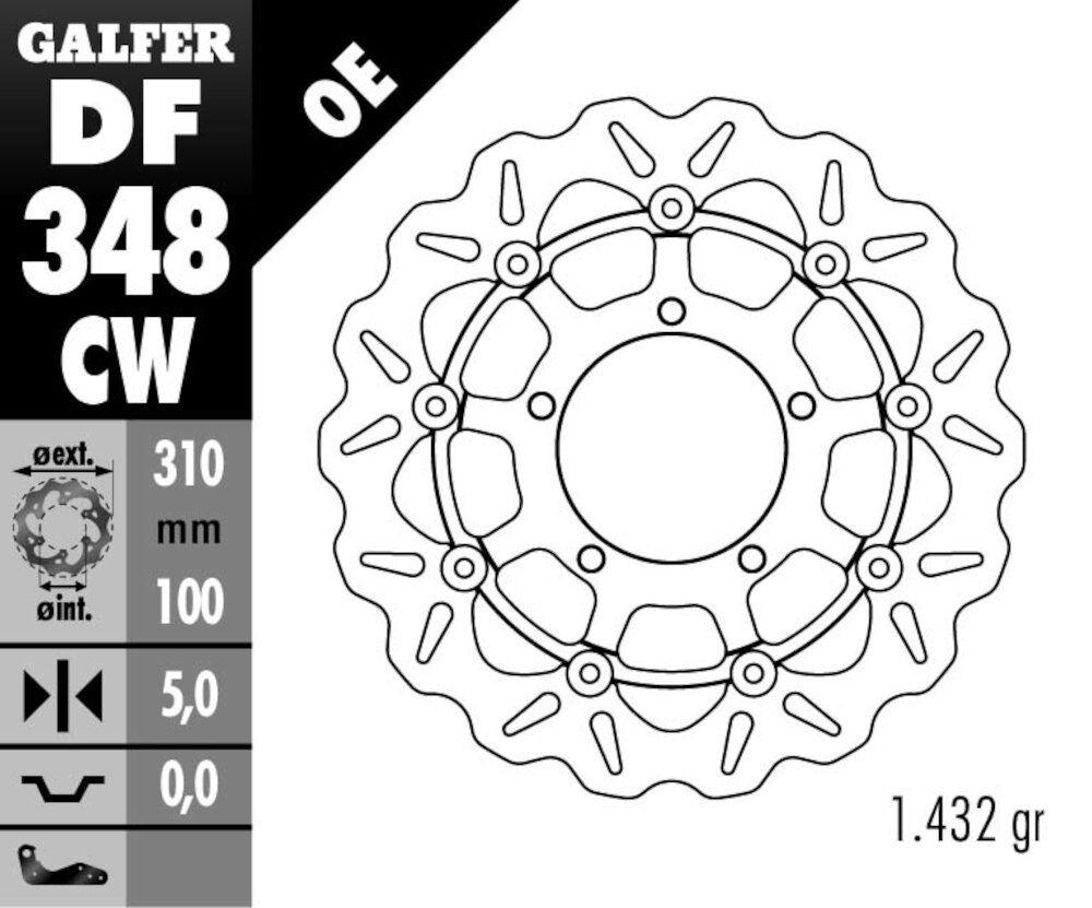 DISC WAVE FLOATING COMPLETE (C. ALU.) 310X5MM