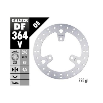 Disco de freno Galfer DF364V para Suzuki Burgman 125
