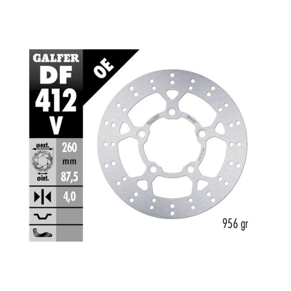Disco de freno Galfer DF412V para Kymco Agility City 125
