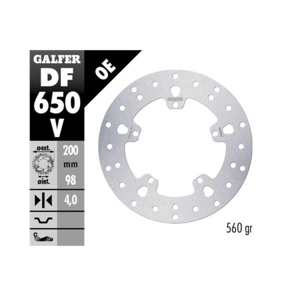 Disco de freno Galfer DF650V para Piaggio Fly 50 y 100 GTX 125