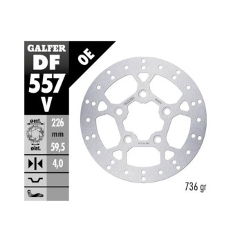 Disco de freno Galfer DF557V para Peugeot Tweet 125