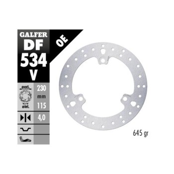 Disco de freno Galfer DF534V para Yamaha NMAX 125