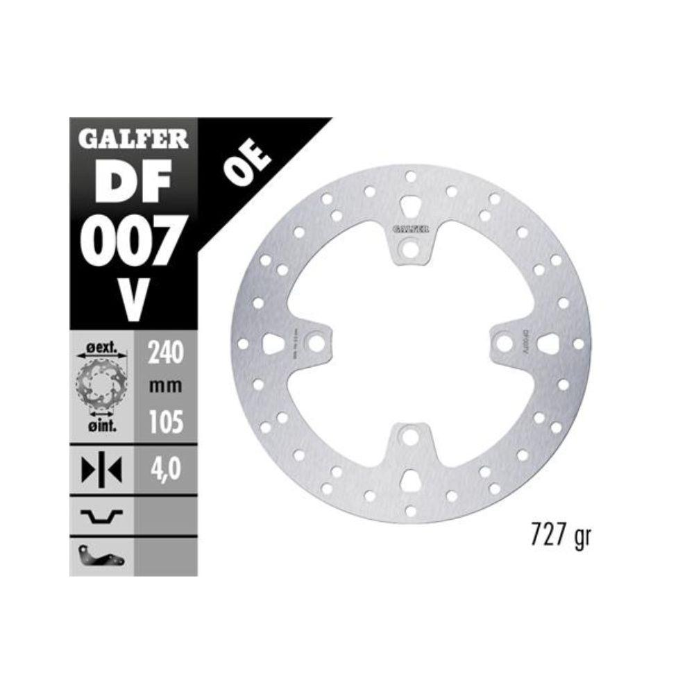 Disco de freno Galfer DF007V trasero para Honda SH 125 Scoopy