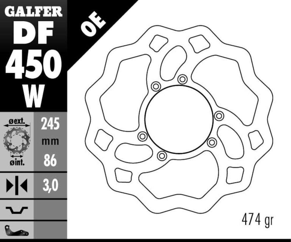 DISC WAVE FIXED 245X3MM