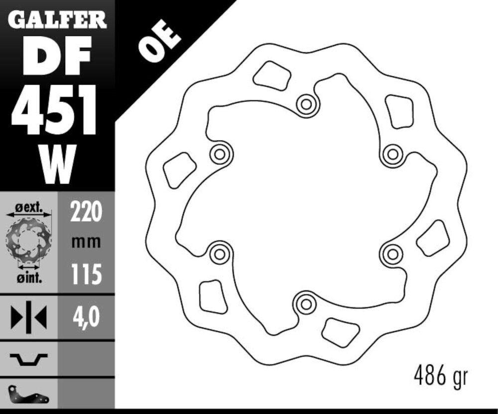 DISC WAVE FIXED 220X4MM