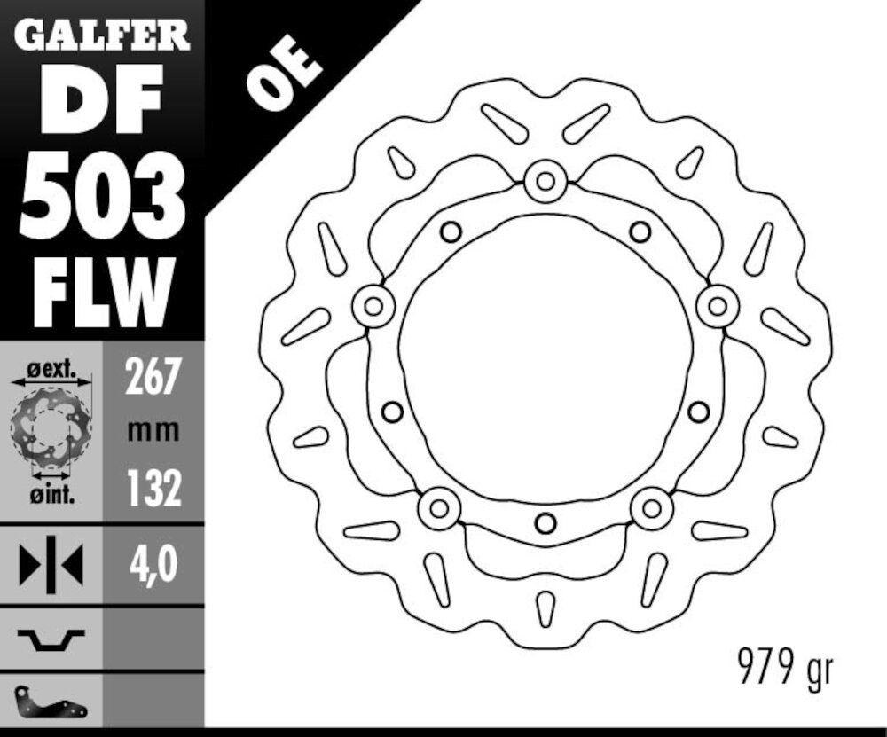 DISC WAVE FLOATING (C. STEEL) 267X4MM