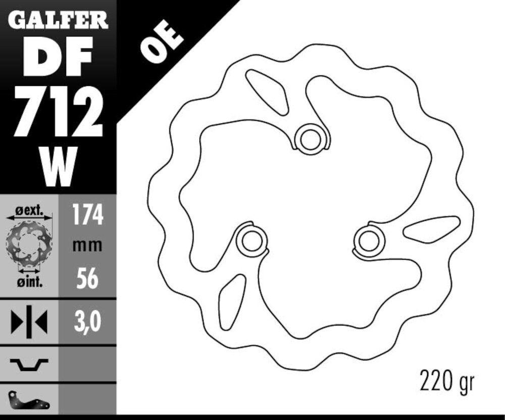 DISC WAVE FIXED 174X3MM