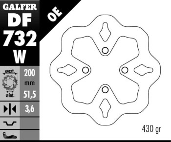 DISC WAVE FIXED 200X3,5MM