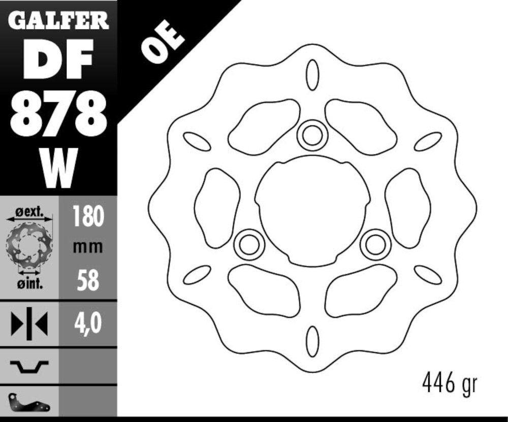 DISC WAVE FIXED 180X3,8MM