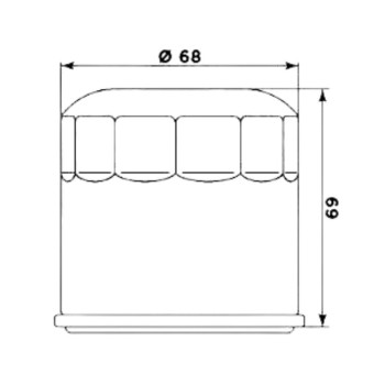 Filtro aceite Hiflofiltro HF682 Hyosung TE450 08-11