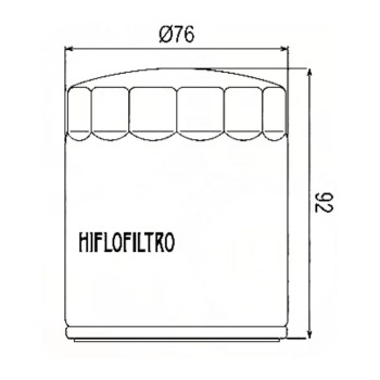 Filtro aceite Hiflofiltro HF177B Negro Harley Davidson FLD Switchback 12-16