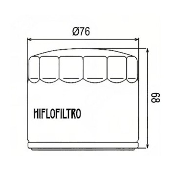 Filtro aceite Hiflofiltro HF172C Harley Davidson FLH 1200cc 82-84 Cromado