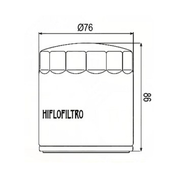 Filtro aceite Hiflofiltro HF174C Cromado Harley Davidson VRSCA V-Rod 02-06