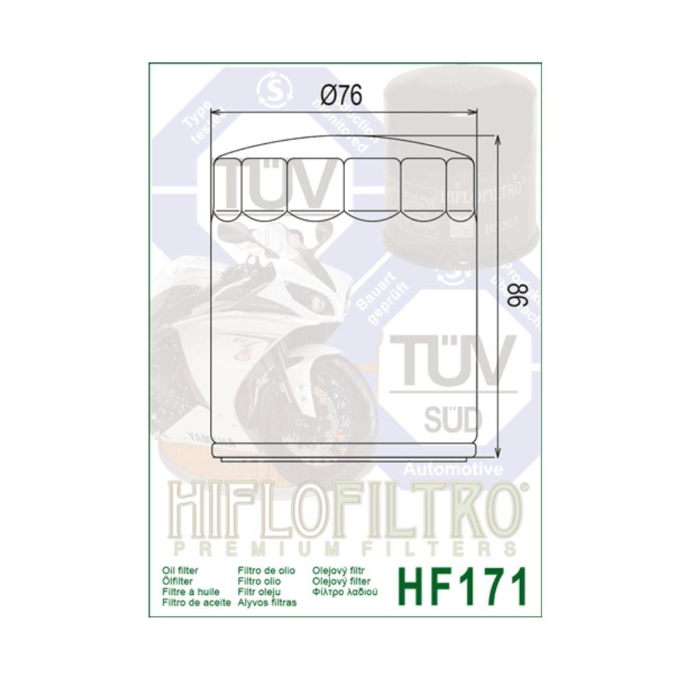 Filtro de aceite cromado Hiflofiltro HF171C