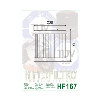 Filtro aceite Hiflofiltro HF167