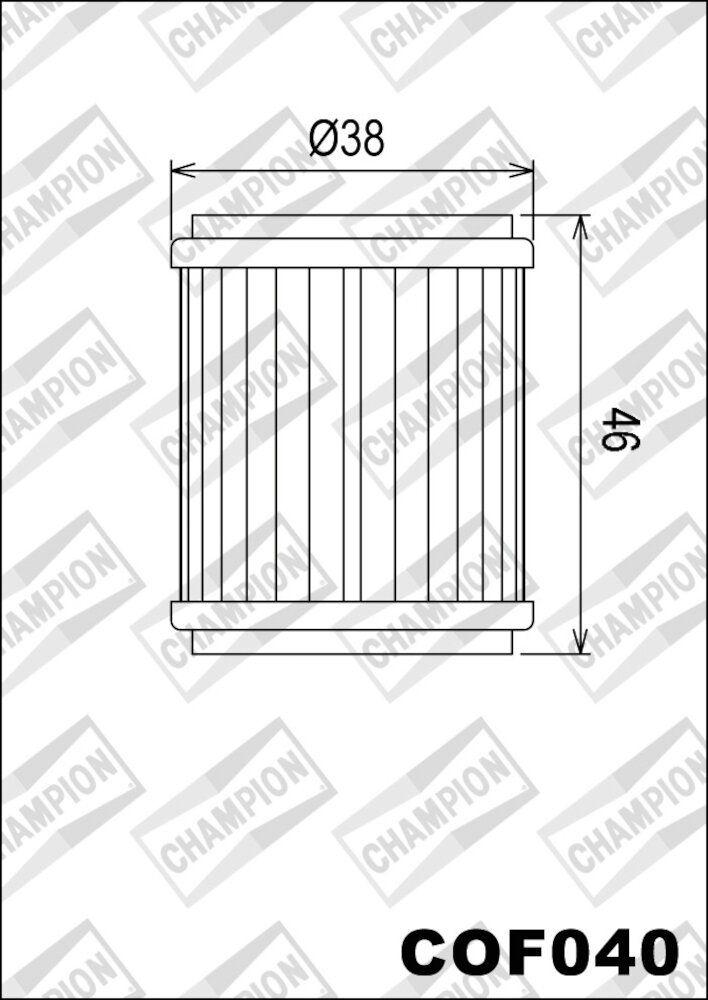 FILTRO ACEITE CHAMPION COF040 / X354