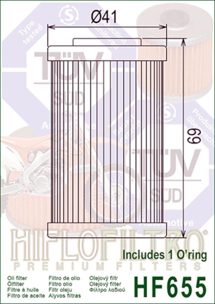 FILTRO DE ACEITE HF655  KTM 250 SXF 2006