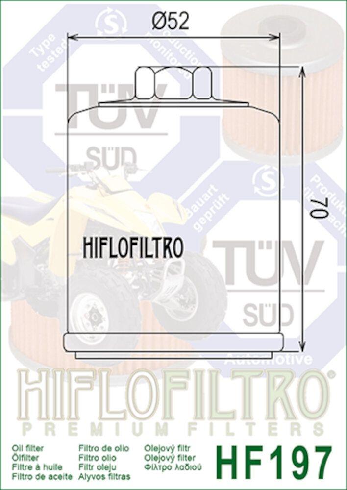 FILTRO DE ACEITE HF197 POLARIS-PGO-HYOSUNG