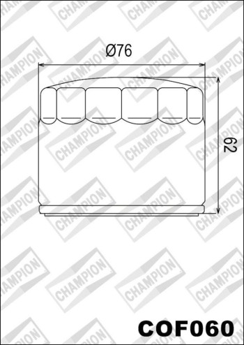 FILTRO ACEITE CHAMPION COF060