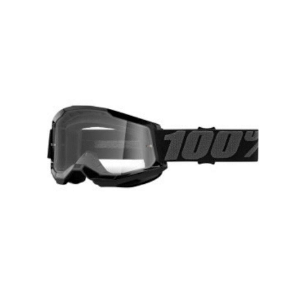 GAFAS OFF ROAD 100%  STRATA 2 NEGRA TRANSP.